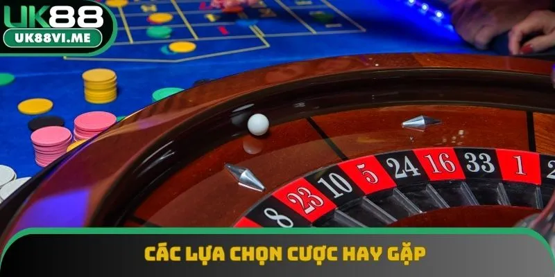 Những lựa chọn cược phổ biến